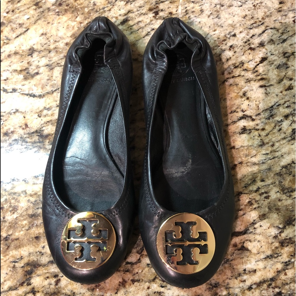 Tory Burch black reva flats size 8